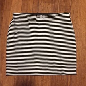 Loft Striped Skirt with Elastic Band Waist